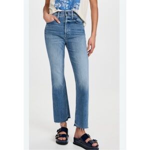 MOTHER Women's Blue Ankle Jeans - The Tripper Fray